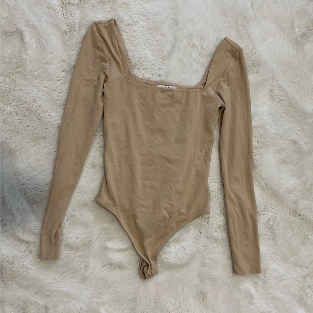 Aritzia Babaton Tan long sleeve bodysuit (sculpting/shaping)